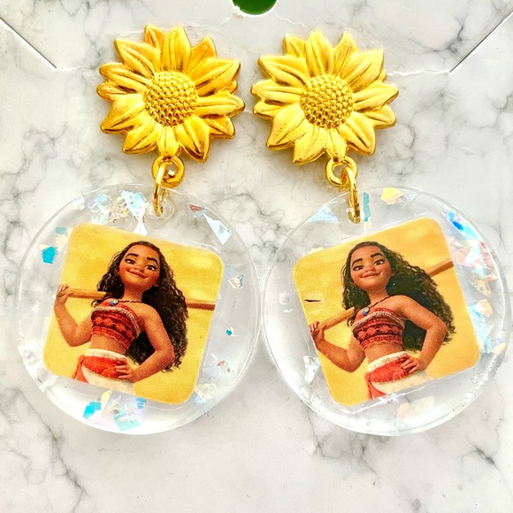 Moana Acrylic Earrings - Picture 1 of 5